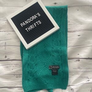 C by Bloomingdale’s Green Cashmere Scarf Preowned